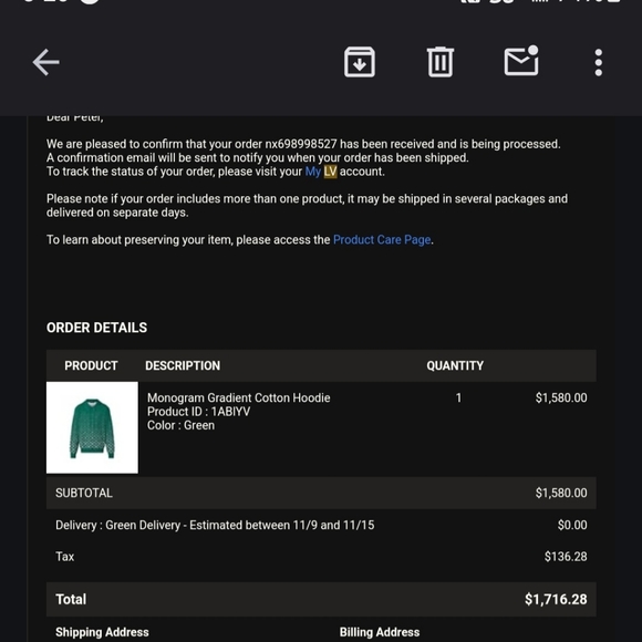 Louis vuitton rare hooded sweatshirt